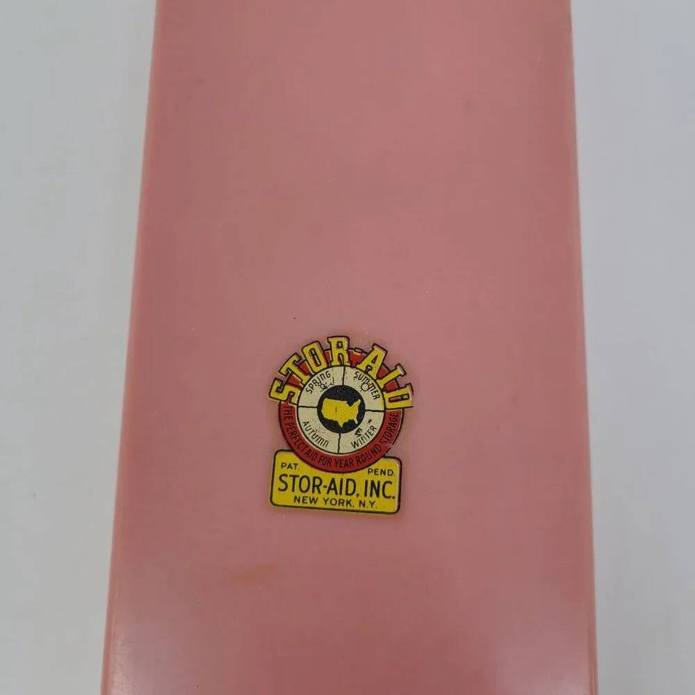 Stor-Aid Vintage Pink Lingerie Storage Container 13x4x2